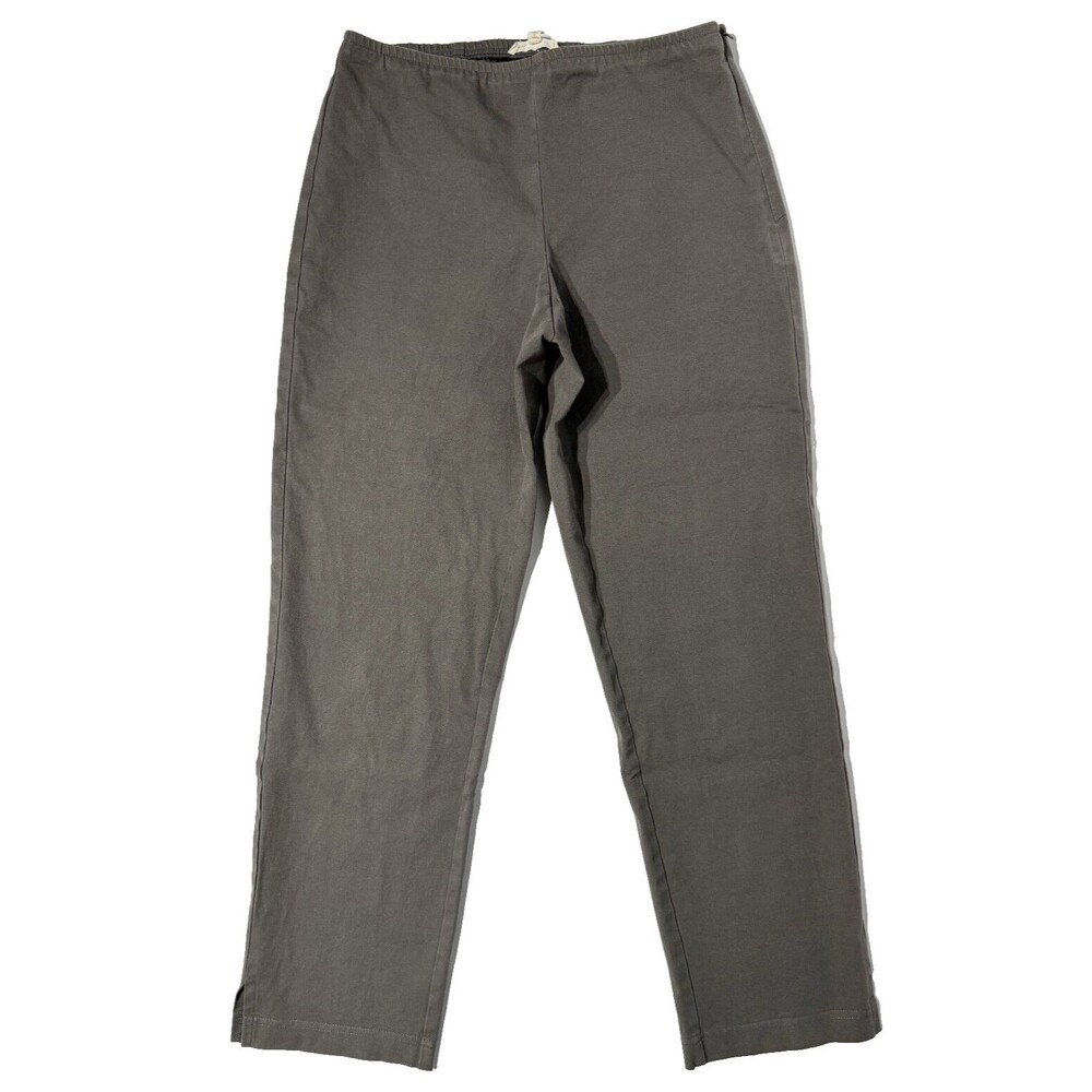 Eileen Fisher Cotton Spandex Elastic Stretch Crop Pant Trouser Gray Women’s XS
